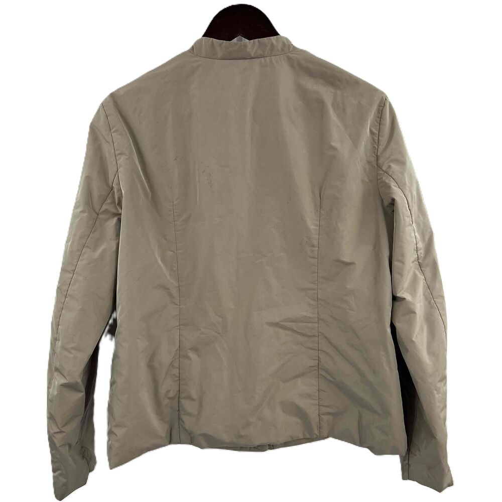 S Max Mara Jacket Beige Light Weight Button Front Bomber Style Size 12 - Picture 5 of 9